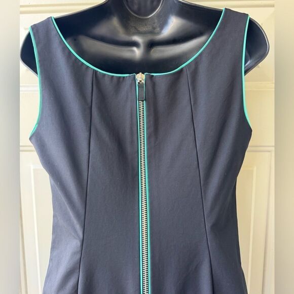 Lafayette 148 New York Deana Piped Trim Stretch Sheath Dress  Size 4 - Picture 8 of 16